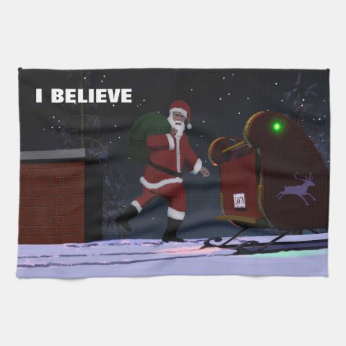 Santa Claus _ I Believe Kitchen Towel