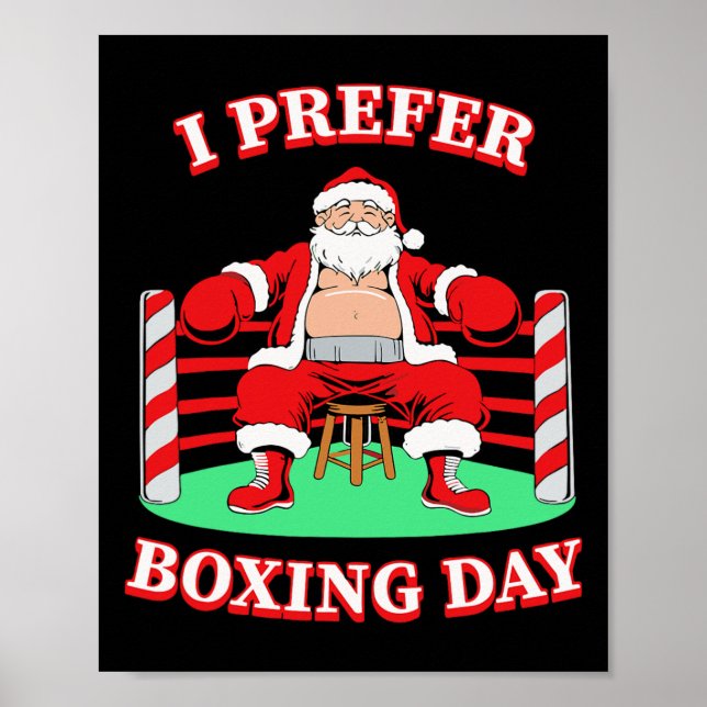 Santa Claus I Prefer Boxing Group Matching Christm Poster (Front)
