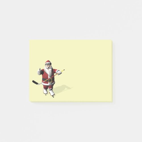 Santa Claus Ice Hockey Player Post_it Notes