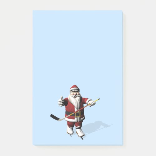 Santa Claus Ice Hockey Player Post_it Notes