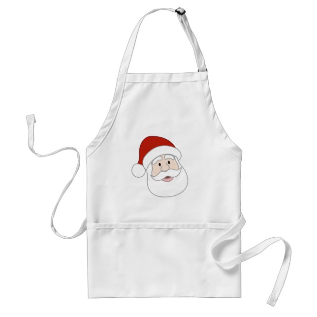 Santa Claus Illustration Adult Apron (Front)