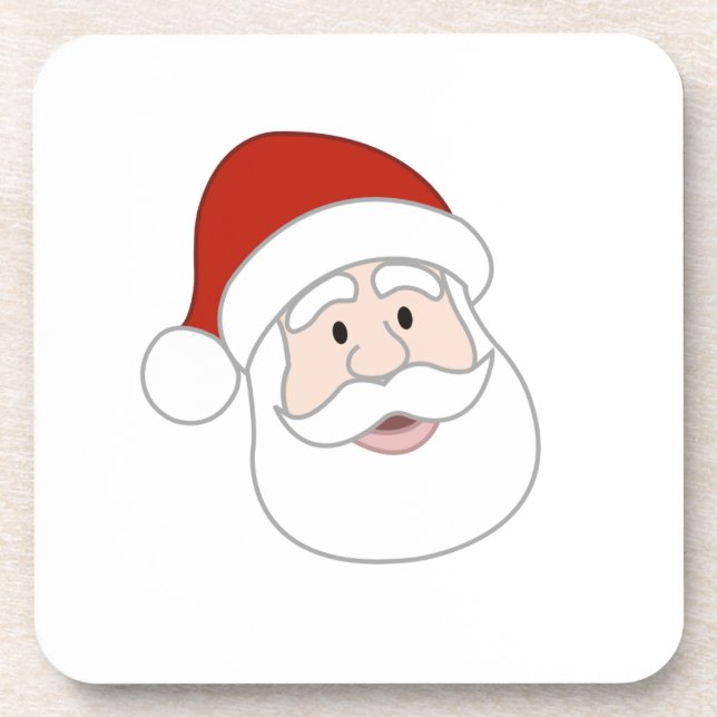 Santa Claus Illustration Beverage Coaster (Front)