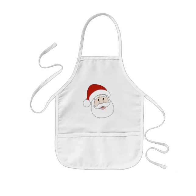 Santa Claus Illustration Kids' Apron (Front)