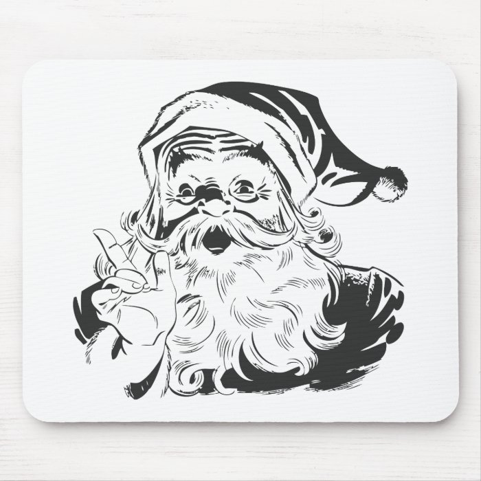 Santa Claus Illustration Mouse Mat