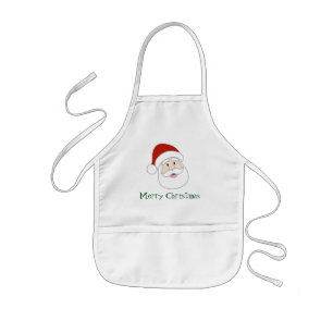 Santa Claus Illustration & Text Kids' Apron