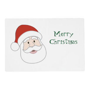 Santa Claus Illustration & Text Placemat
