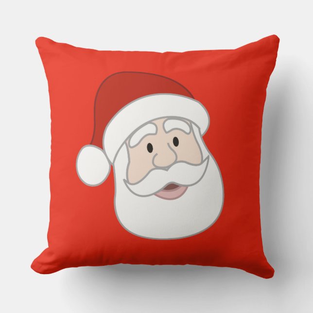 Santa Claus Illustration Throw Pillow (Front)