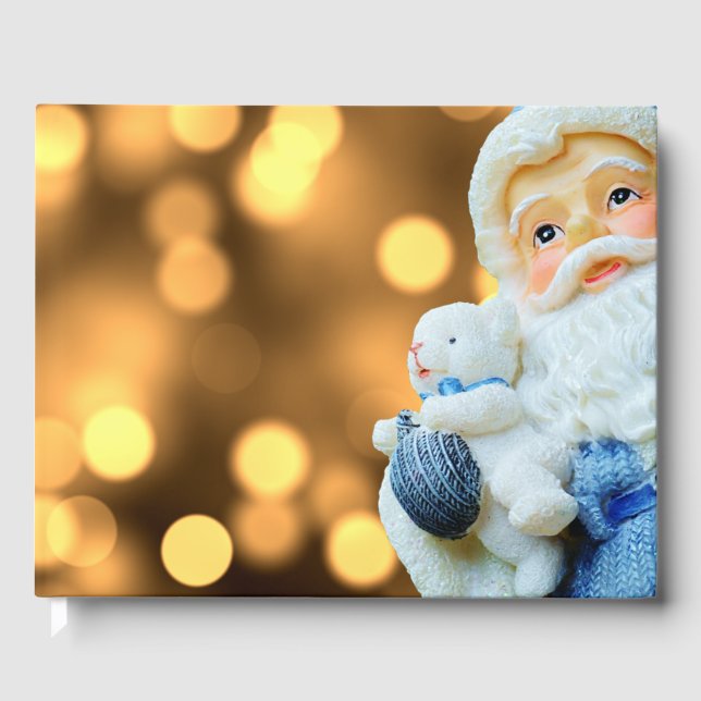 Santa Claus in a Blue Suit Guest Book (Front)