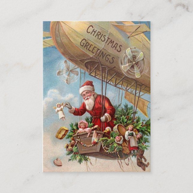 Santa Claus in Airship Business Card (Front)