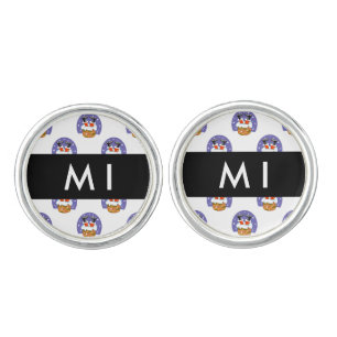 Santa Claus In Chimney, Snow, Christmas, New Year Cufflinks