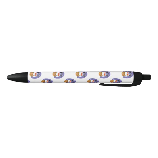 Santa Claus In Chimney, Snow, Christmas, New Year Pen (Bottom)