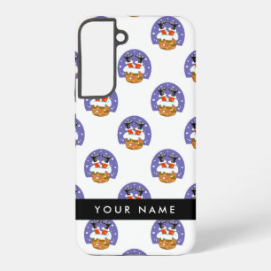 Santa Claus In Chimney, Snow, Christmas, New Year Samsung Galaxy S22+ Case