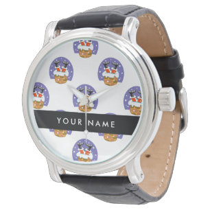 Santa Claus In Chimney, Snow, Christmas, New Year Watch