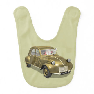 Santa Claus In Citroen 2CV Baby Bib