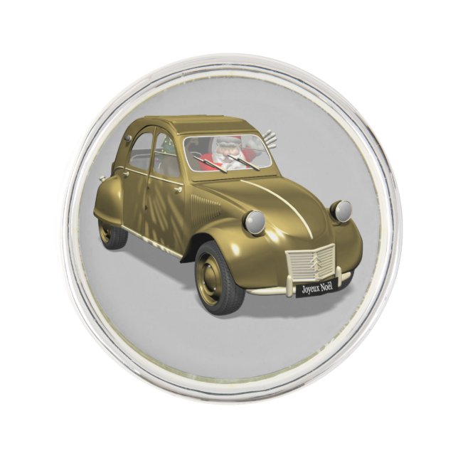 Santa Claus In Citroen 2CV Pin (Front)