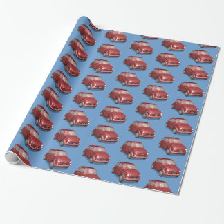 Santa Claus In Fiat 500 Wrapping Paper