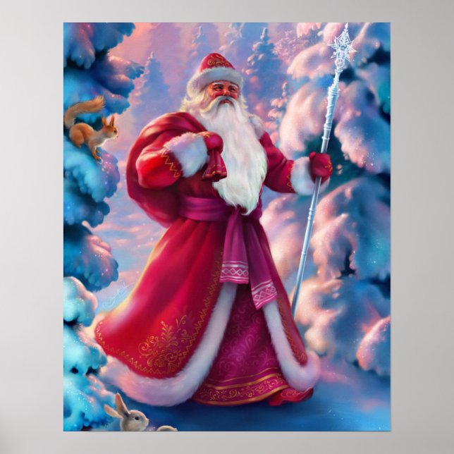 Santa Claus in forest Poster (Front)