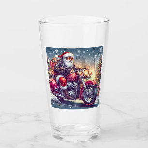 Santa Claus in motorcycle mode Glass