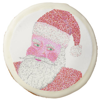 Santa Claus in Pointillism Christmas Cookies
