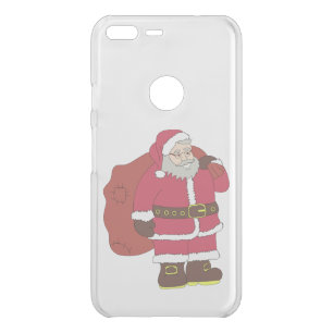 Santa Claus in red with gift bag and eyeglasses  Uncommon Google Pixel XL Case