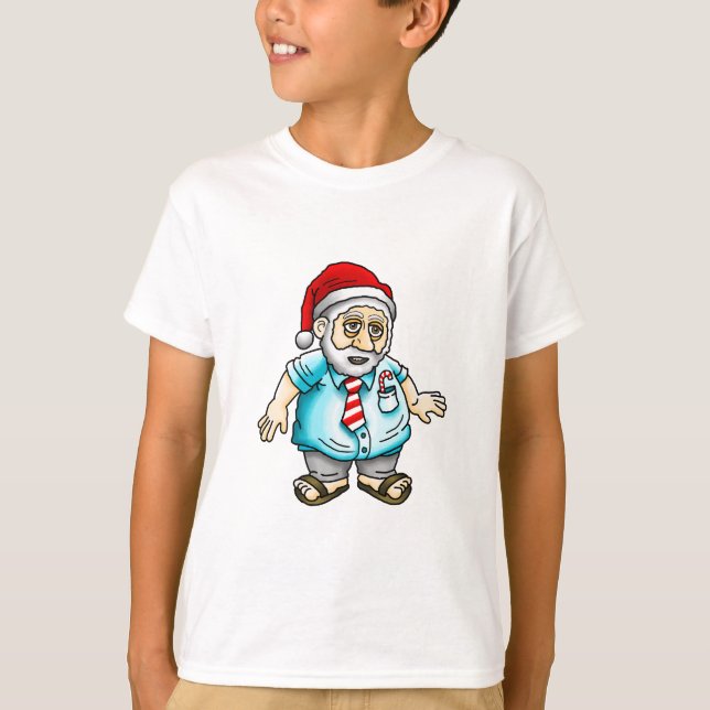 Santa Claus in Sandals T-Shirt (Front)