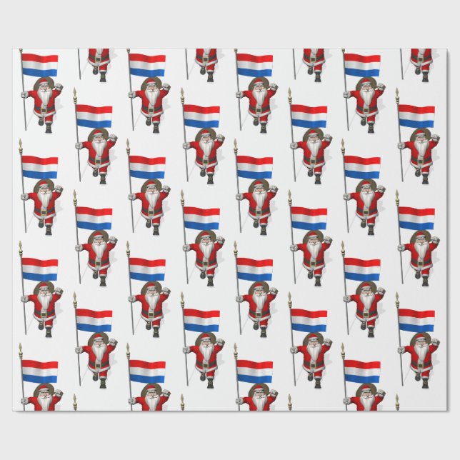 Santa Claus In The Netherlands Wrapping Paper (Flat)