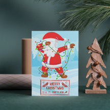 Santa Claus in Trouble Funny Christmas Postcard