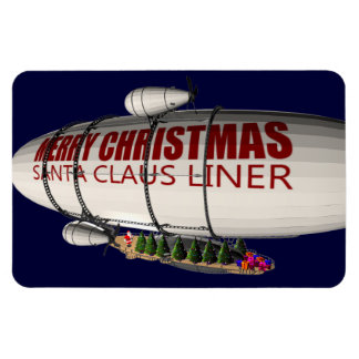 Santa Claus In Zeppelin Magnet