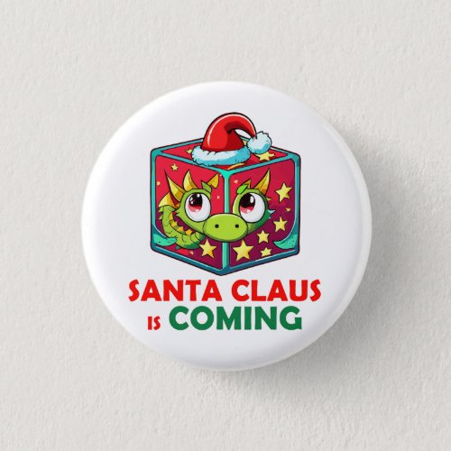 Santa Claus is coming Cute Dragon Ball Button