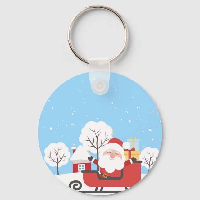 Santa Claus is coming Keychain (Front)