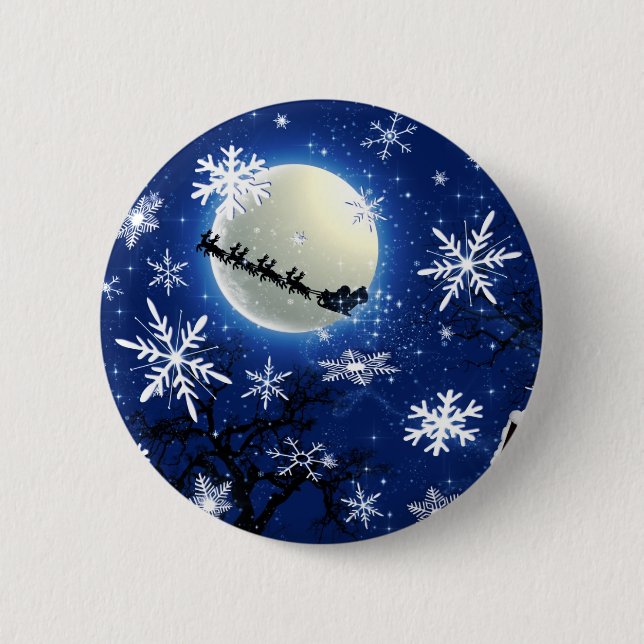 Santa Claus Is Coming To Town Button (Front)