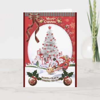 Santa Claus Is Coming To Town Card by Fiery_Fire at Zazzle