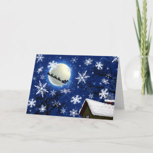 Santa Claus Is Coming To Town Card (Blank Inside)