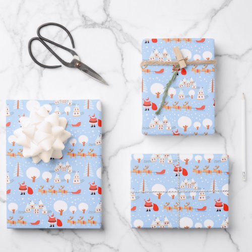 Santa Claus is Coming to Town Christmas Wrapping Paper Sheets