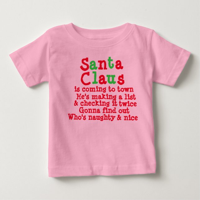 SANTA  CLAUS IS COMING TO TOWN INFANT CREEPER (Front)