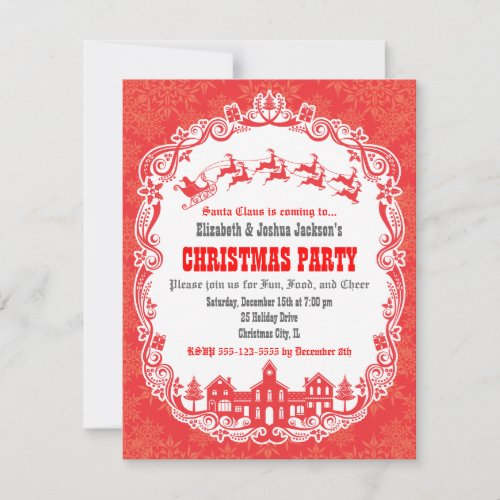 Santa Claus is Coming to Town Invitation