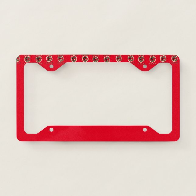 santa claus is coming to town  license plate frame (Front)