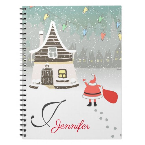 Santa Claus is Coming to Town Mongoram  Name Notebook
