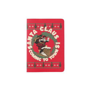 santa claus is coming to town passport holder