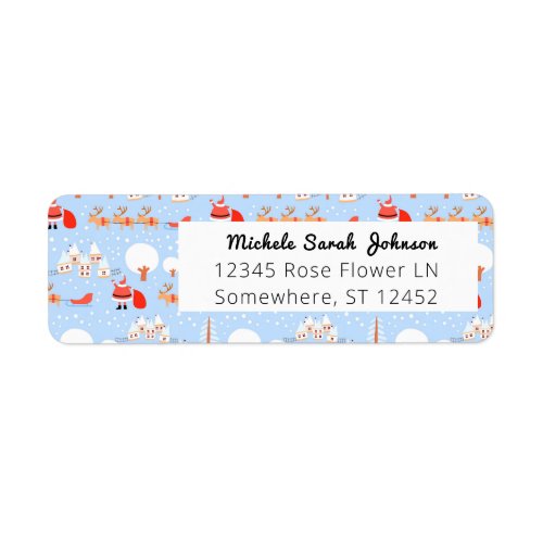 Santa Claus is Coming to Town Return Address Label