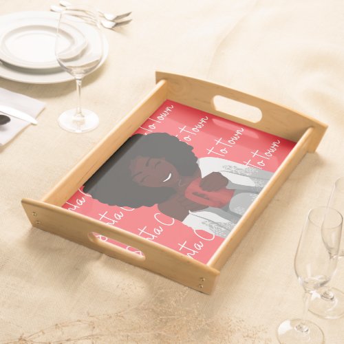 Santa Claus is Coming to Town Serving Tray
