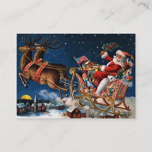 Customizable Santa Claus is Comming to Town Business Card Template