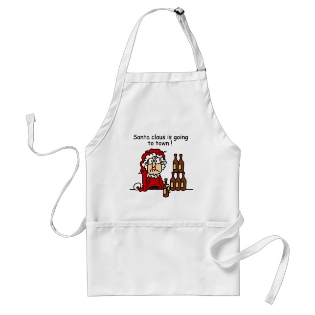 Santa Claus is Going to Town Adult Apron (Front)
