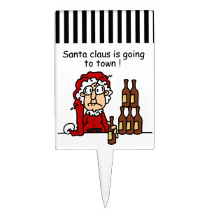 Santa Claus is Going to Town Cake Topper