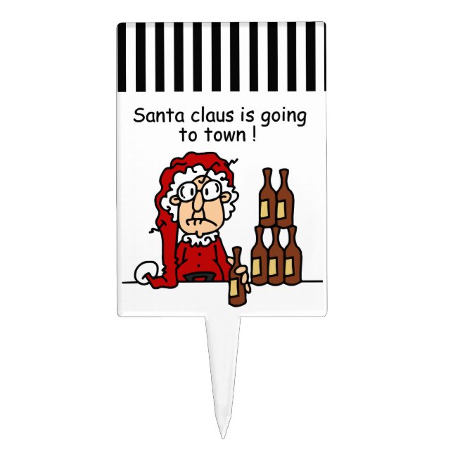 Santa Claus is Going to Town Cake Topper (Front)