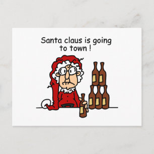 Santa Claus is Going to Town Holiday Postcard