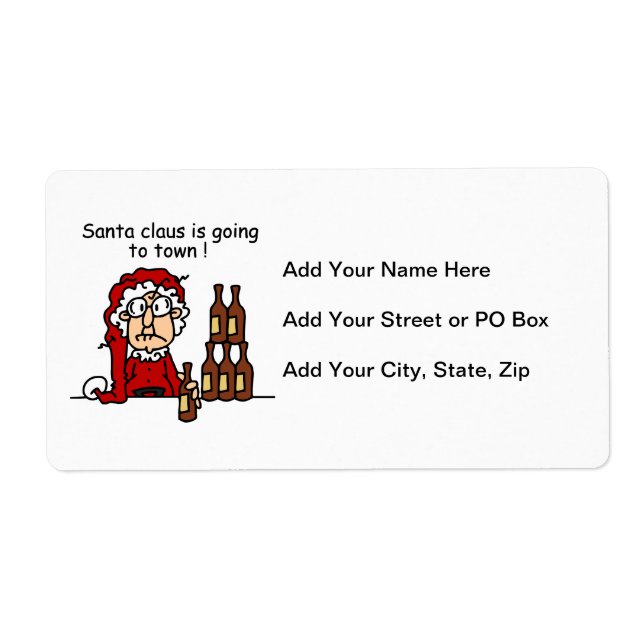 Santa Claus is Going to Town Label (Front)