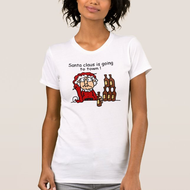 Santa Claus is Going to Town T-Shirt (Front)