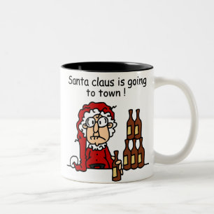 Santa Claus is Going to Town Two-Tone Coffee Mug
