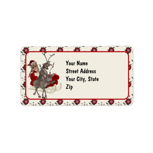 Santa Claus is Late Christmas Address Labels